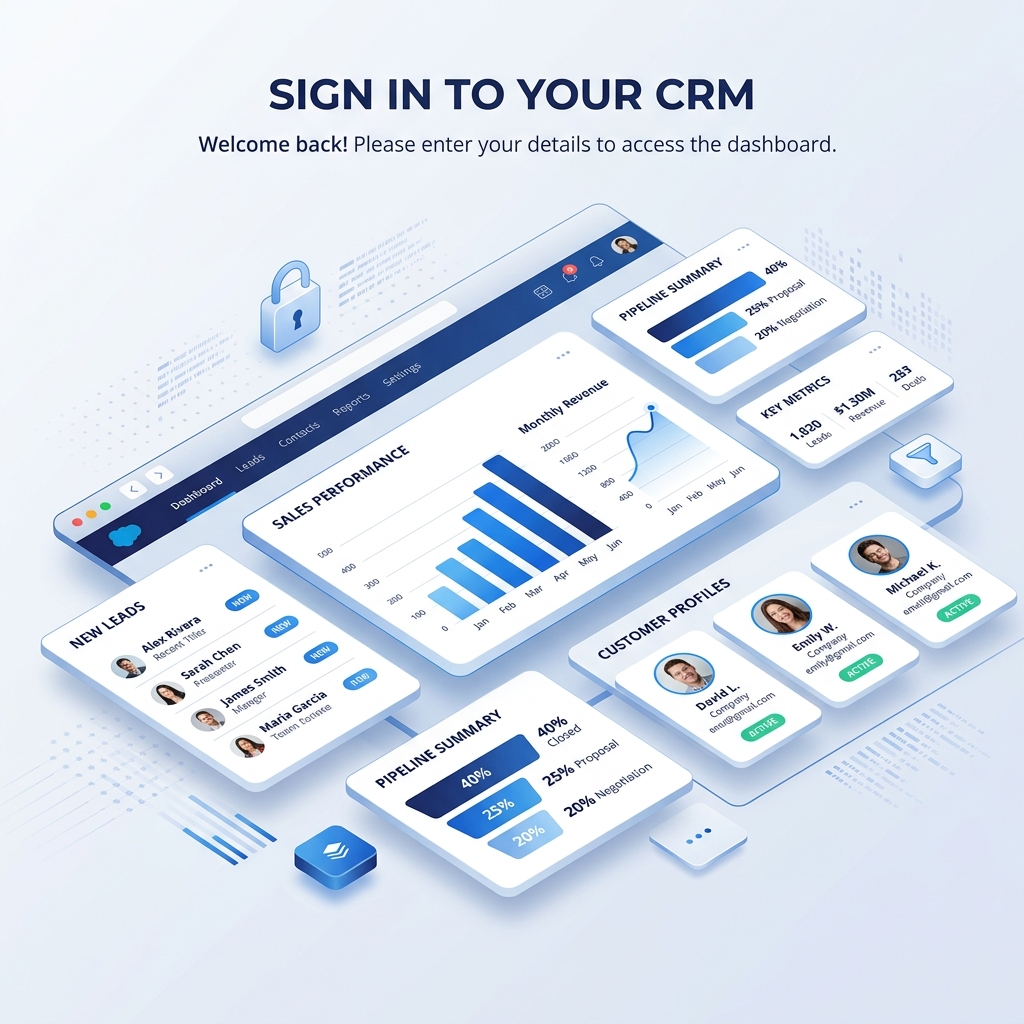 CRM Dashboard Illustration